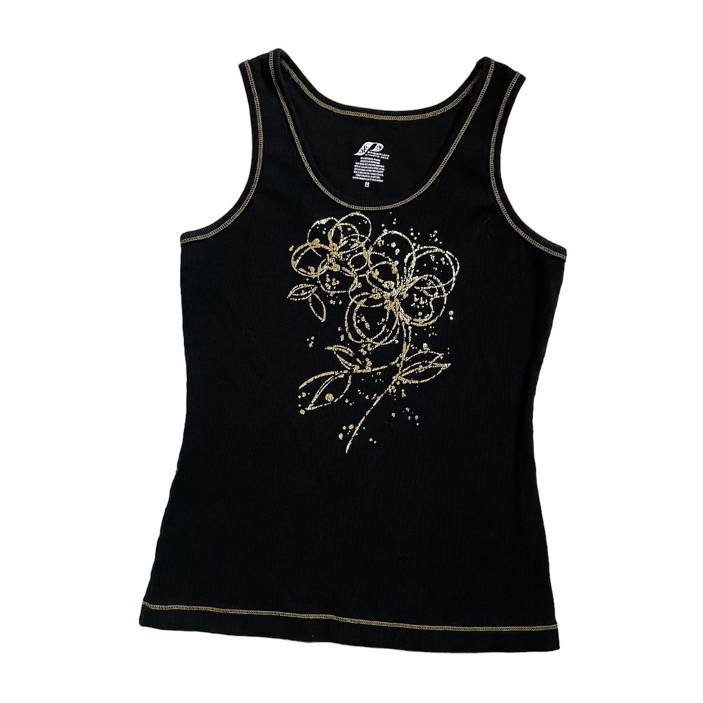 y2k Prospirit athletic gear black and gold tank